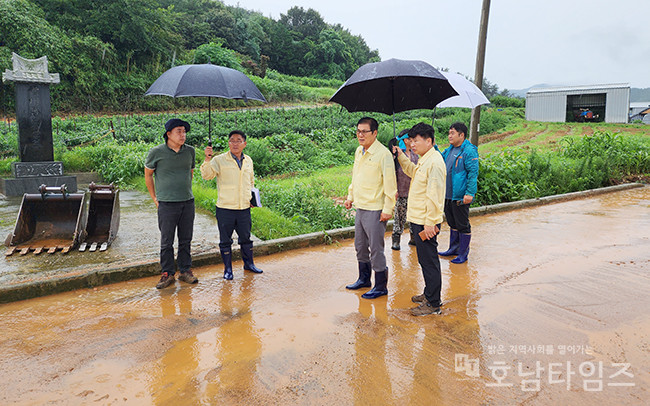 이상익 함평군수, 집중호우 재해취약지역 현장점검.